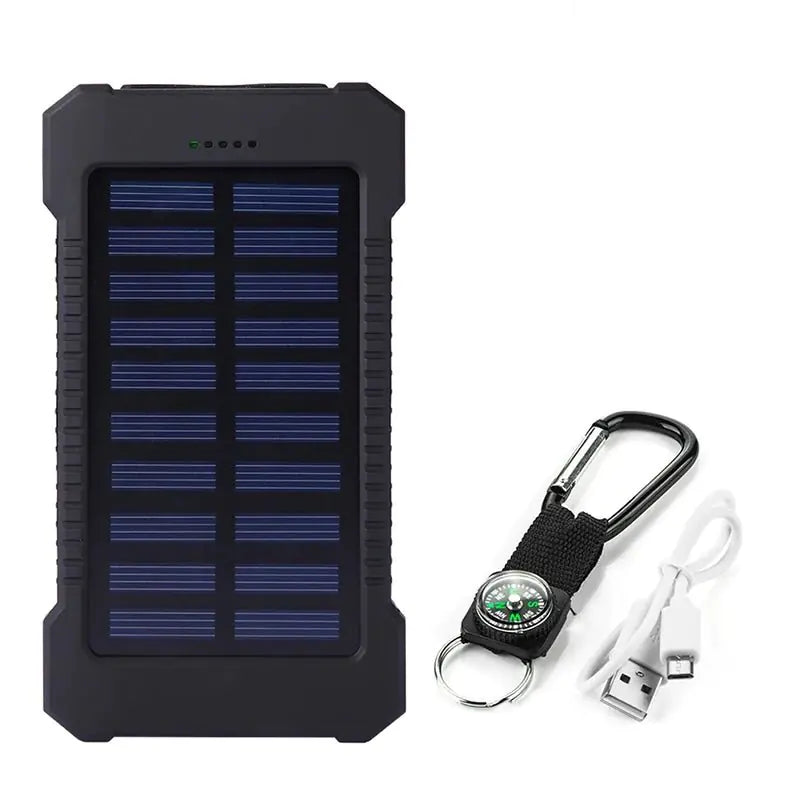 Solcelle Powerbank 20000mAh med Dual USB og IP67