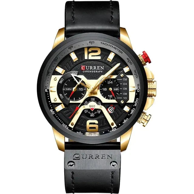 Curren Military Leather Chronograph