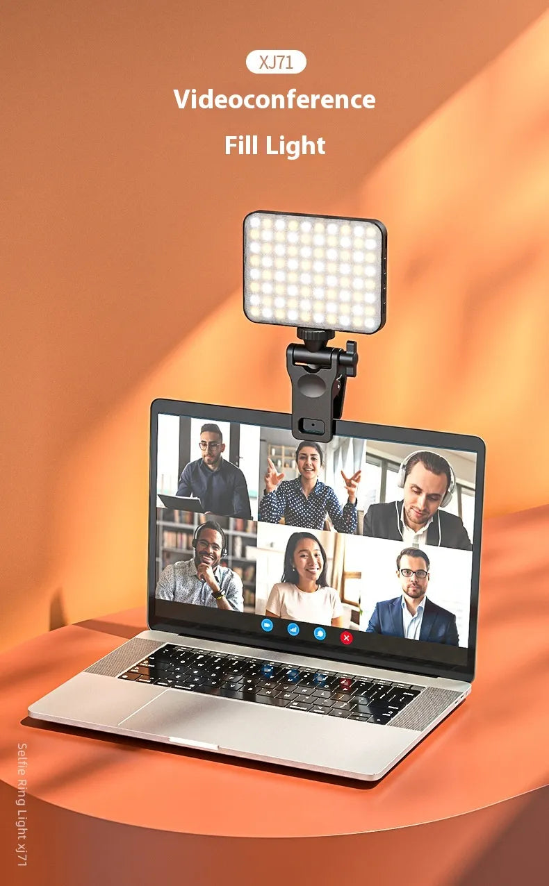 Kompakt LED-lys til mobil og laptop – genopladeligt