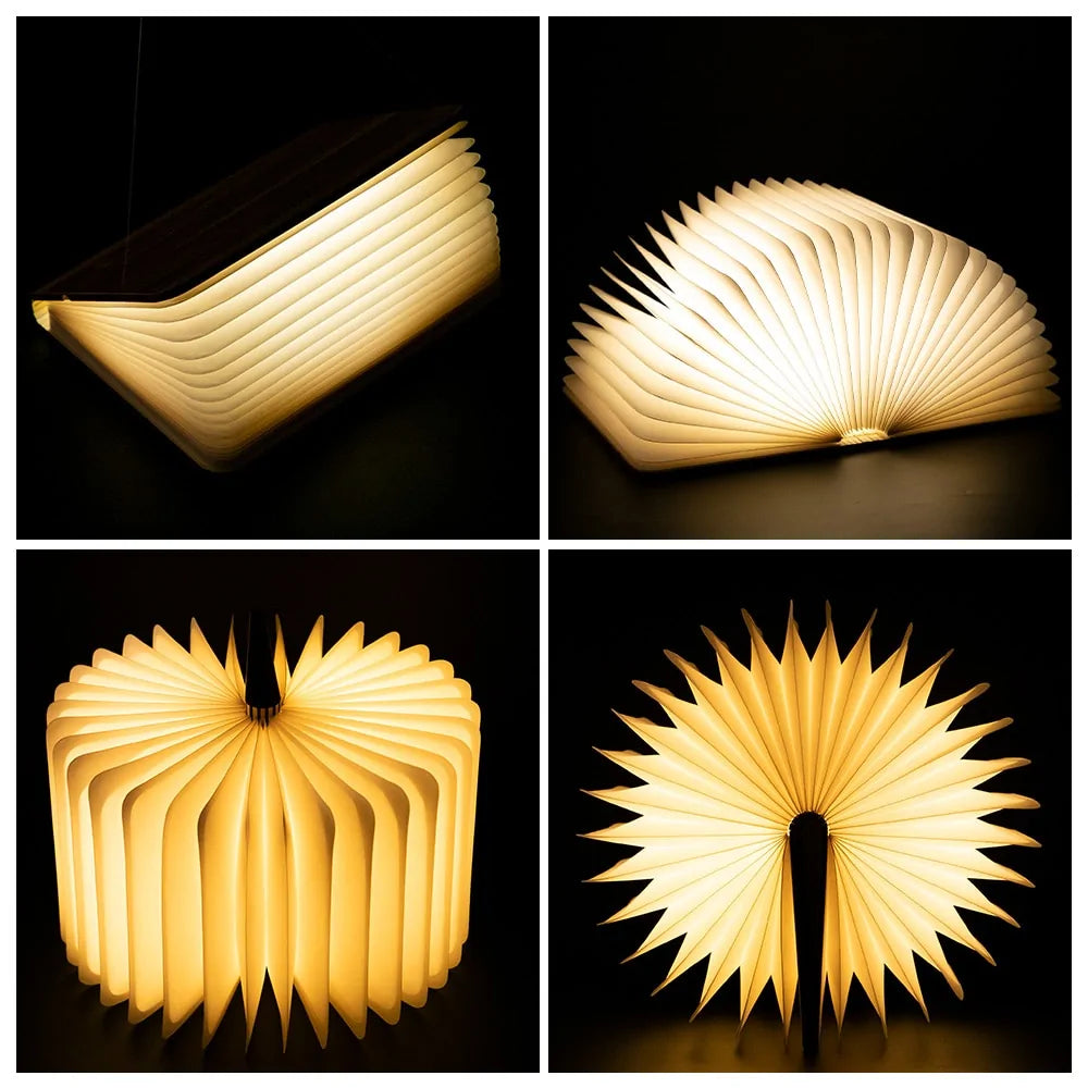 LED boglampe i træ