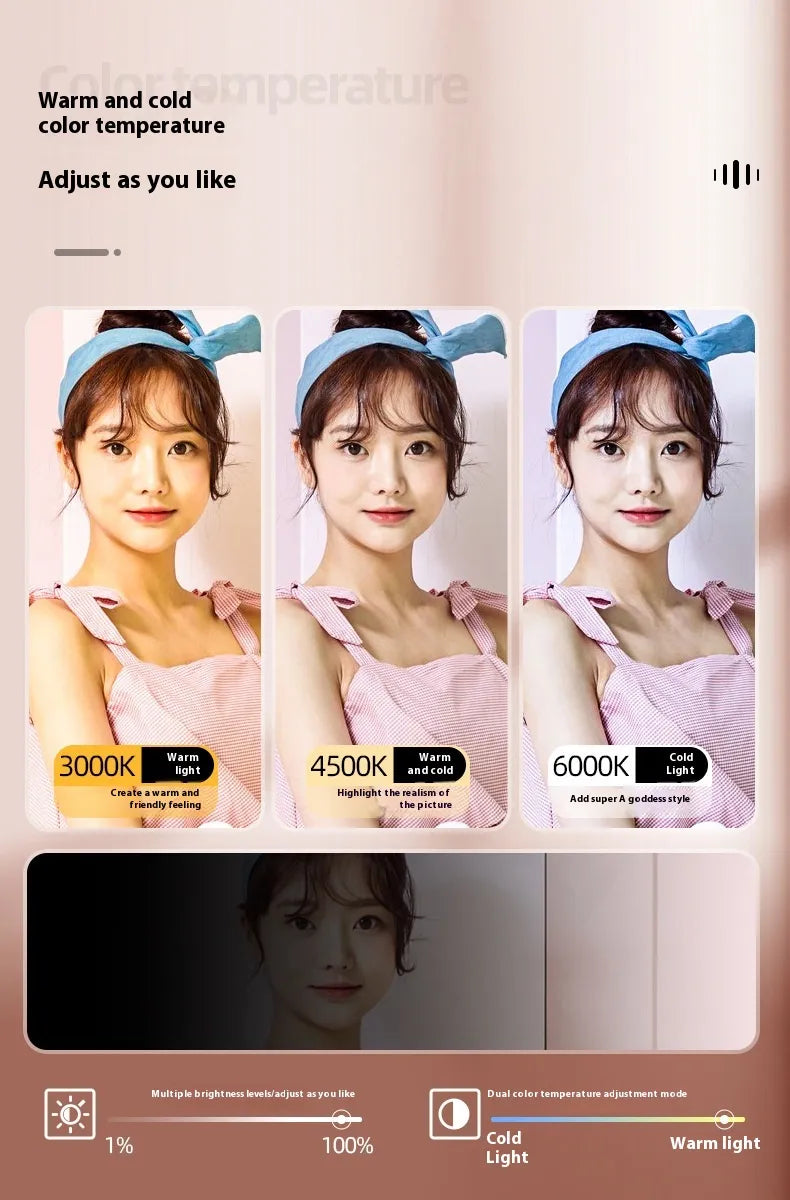 Kompakt LED-lys til mobil og laptop – genopladeligt