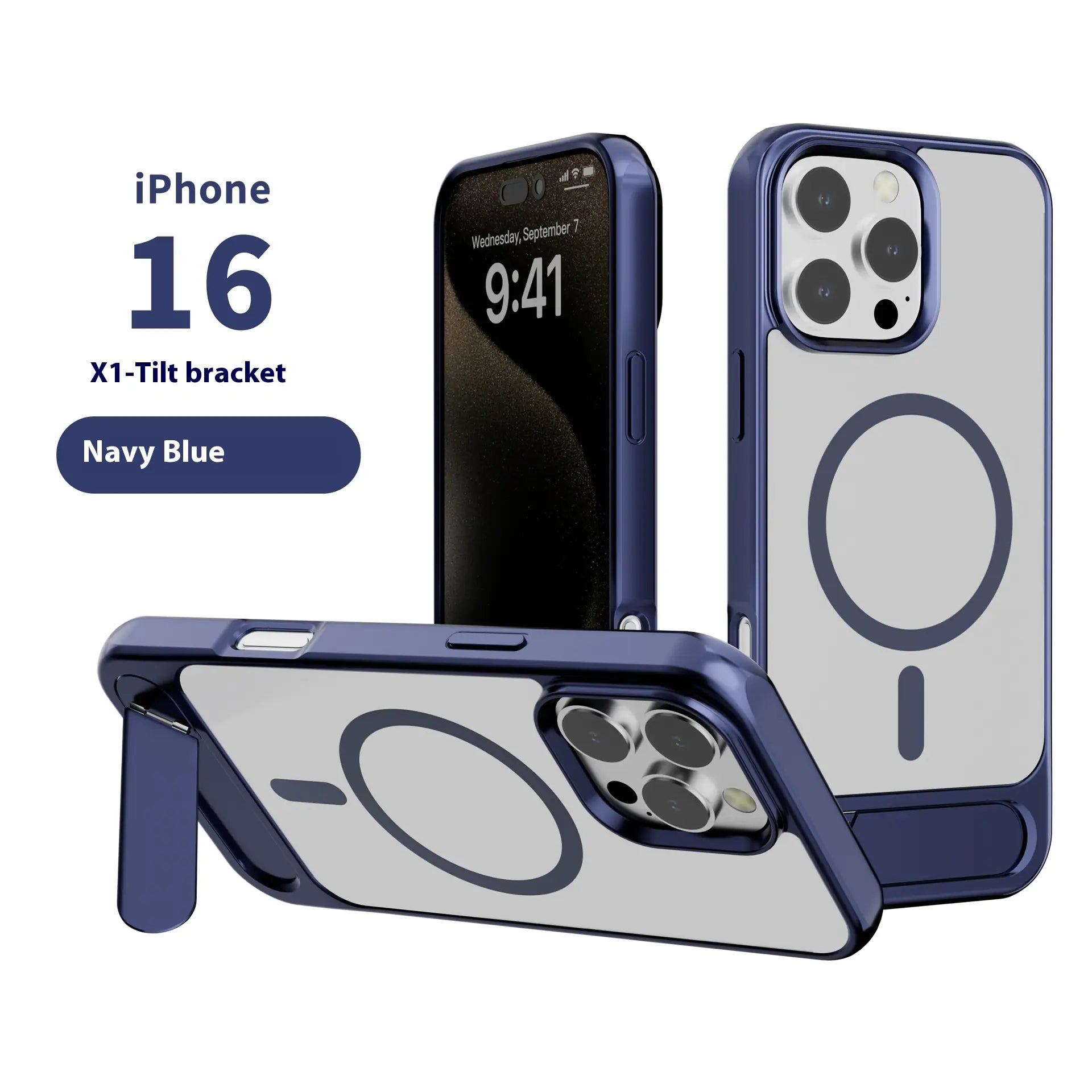 iPhone cover med stand og MagSafe – i flere farver (iPhone 13–16)