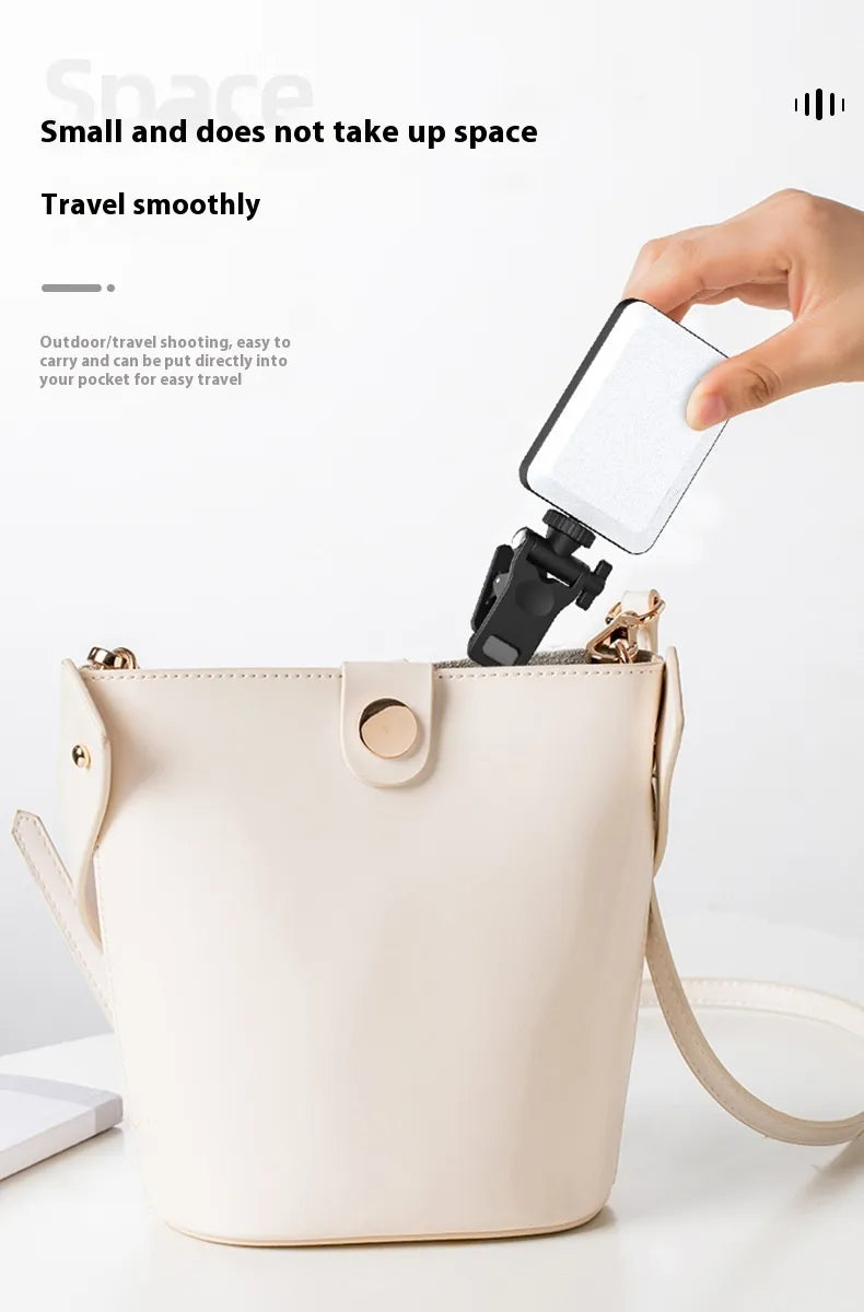 Kompakt LED-lys til mobil og laptop – genopladeligt