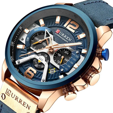 Curren Military Leather Chronograph