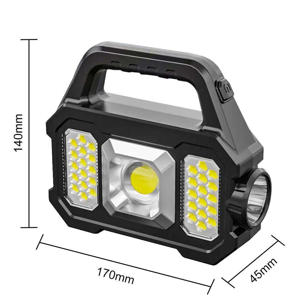 Solar + USB Genopladelig Campinglygte
