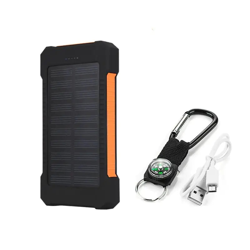 Solcelle Powerbank 20000mAh med Dual USB og IP67
