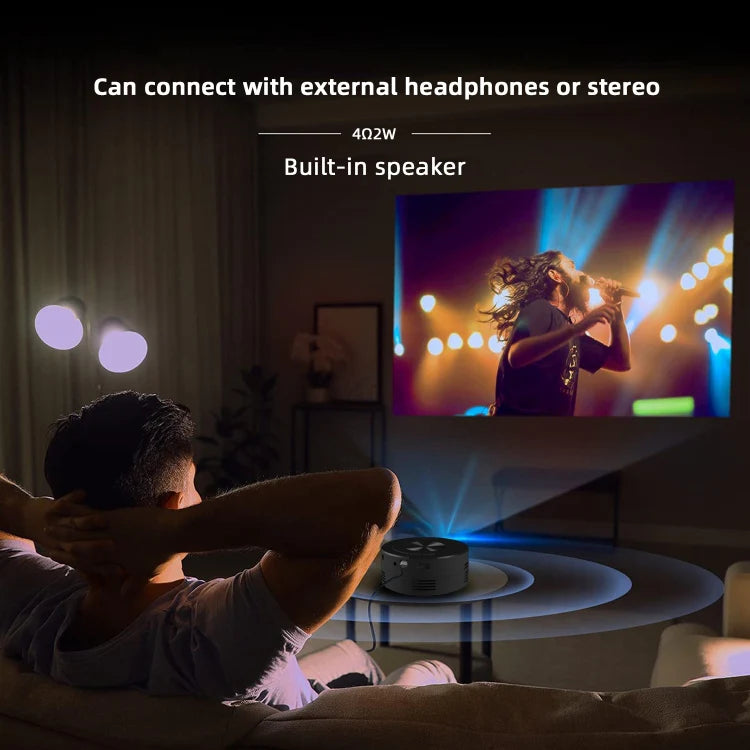 Mini smartphone LED projektor til iOS og Android