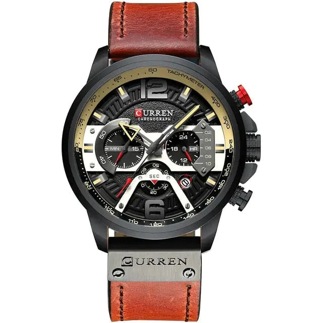 Curren Military Leather Chronograph