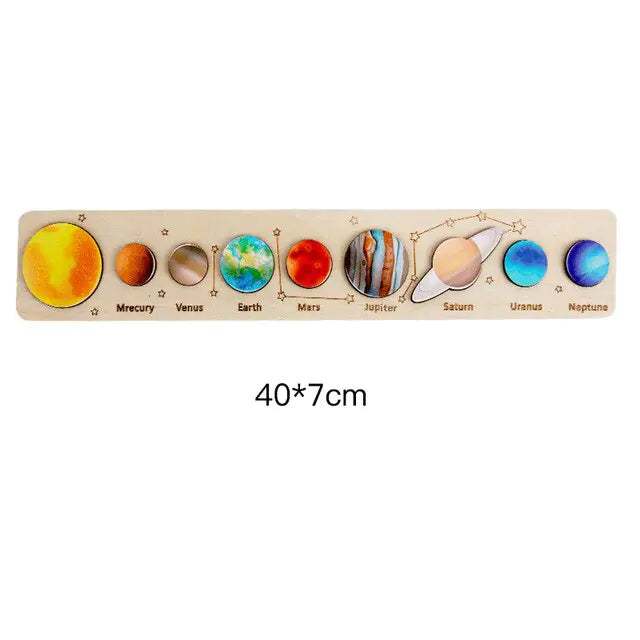 Solar System Wooden Puzzles For Toddlers