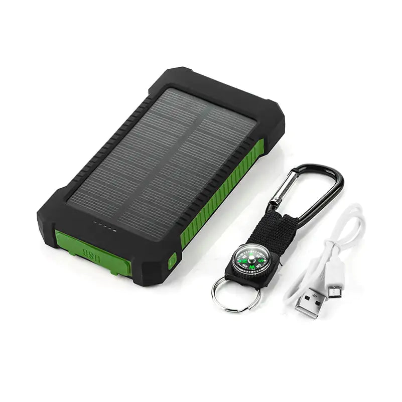 Solcelle Powerbank 20000mAh med Dual USB og IP67