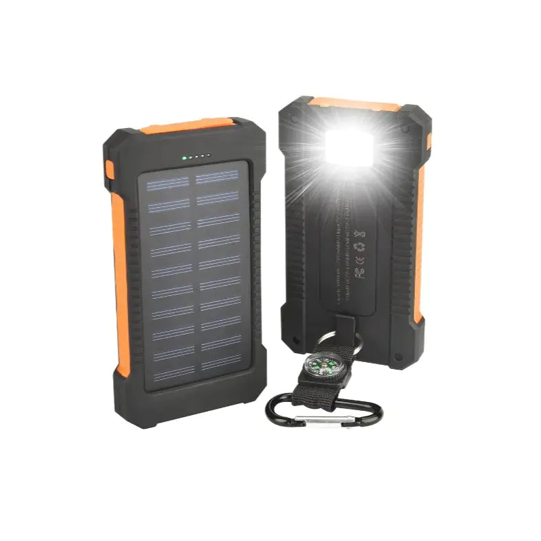 Solcelle Powerbank 20000mAh med Dual USB og IP67