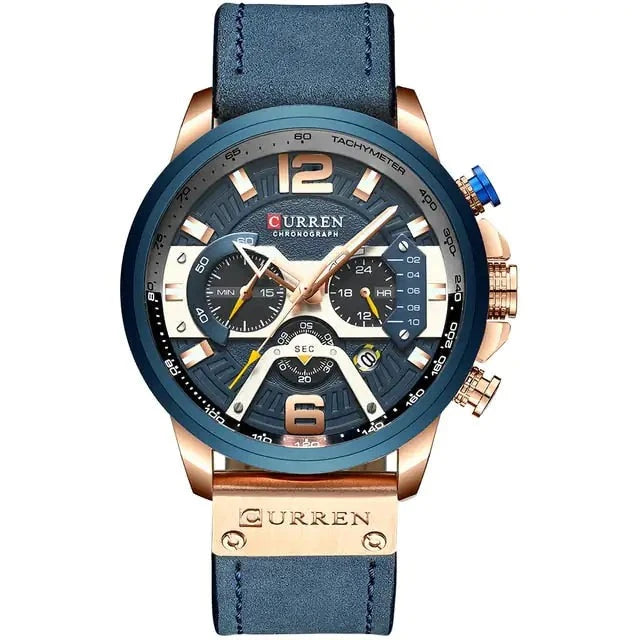 Curren Military Leather Chronograph
