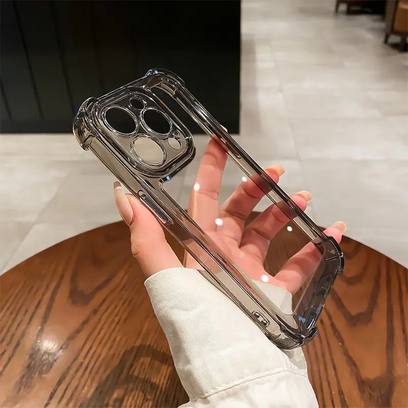 Gennemsigtigt iPhone cover med stødabsorbering – til iPhone 12-15