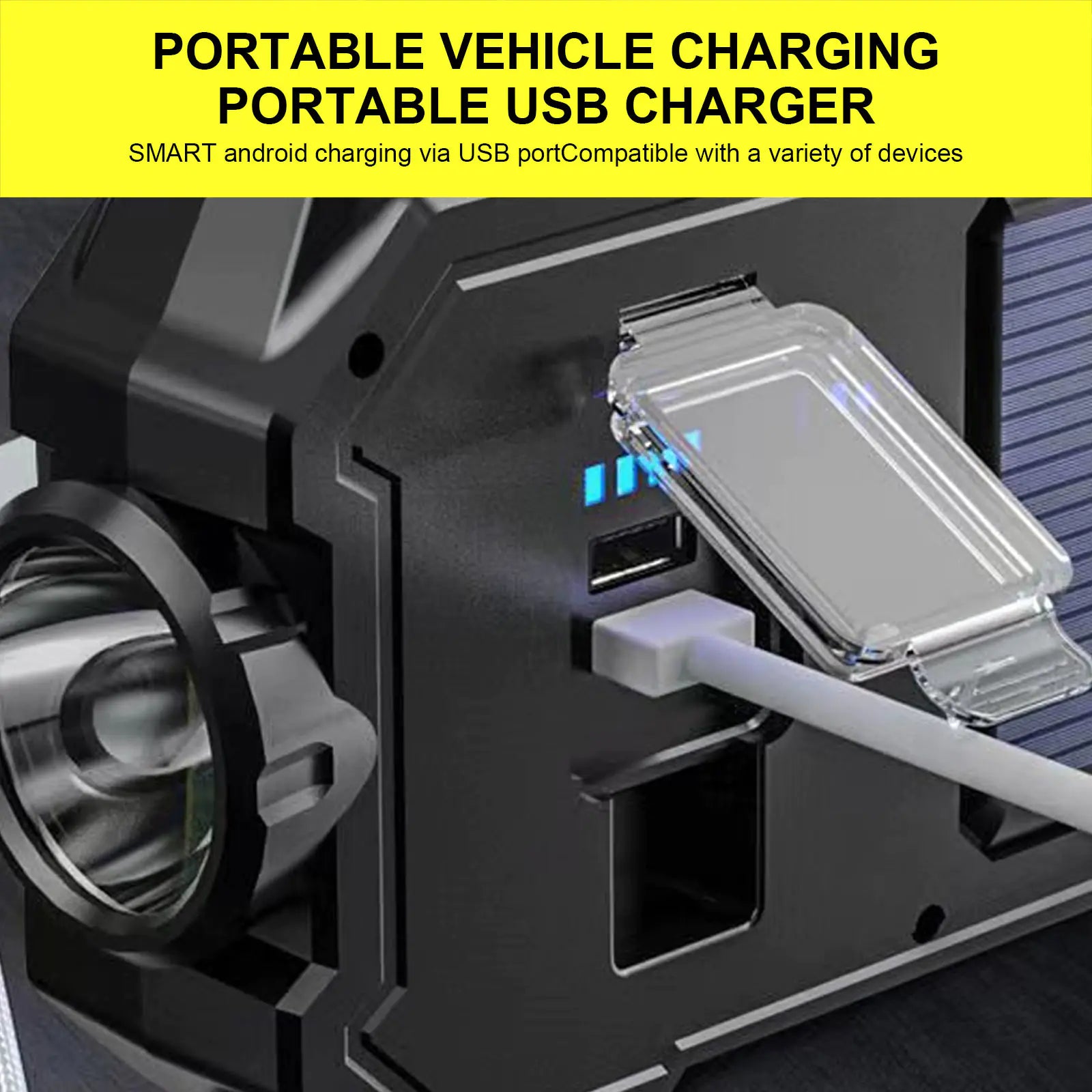 Solar + USB Genopladelig Campinglygte