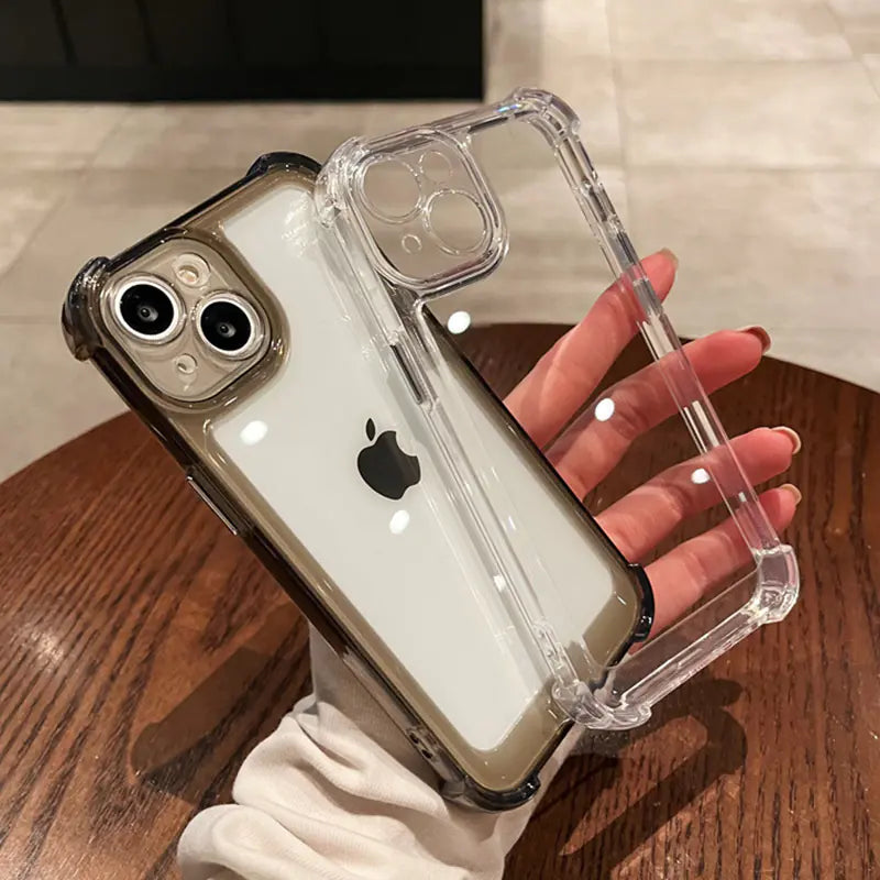 Gennemsigtigt iPhone cover med stødabsorbering – til iPhone 12-15